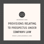 PROVISIONS RELATING TO PROSPECTUS UNDER COMPANY LAW