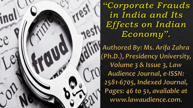 corporate frauds in india research paper