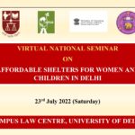 Call for Papers: Virtual National Seminar on “Affordable Shelter for Street Women and Children: A case study of Delhi”