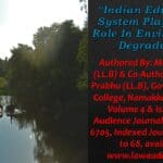 Indian Educational System Plays A Vital Role In Environmental Degradation