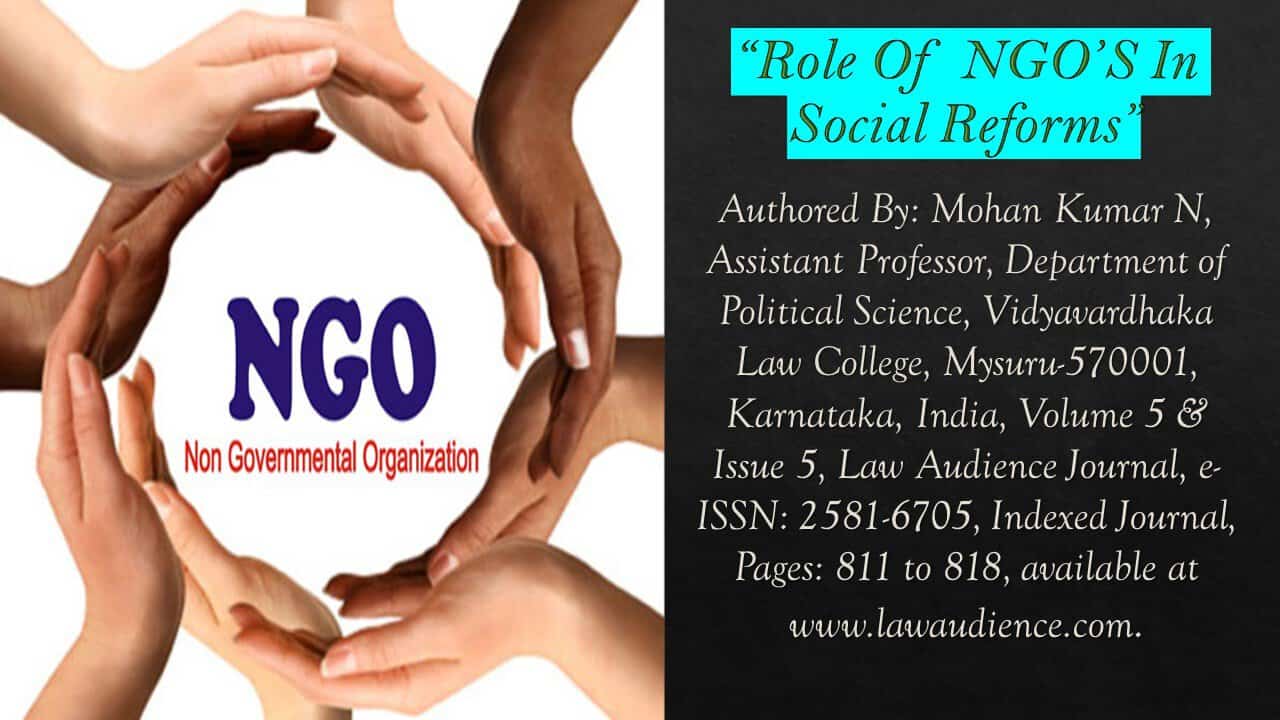 You are currently viewing Role Of NGO’S In Social Reforms