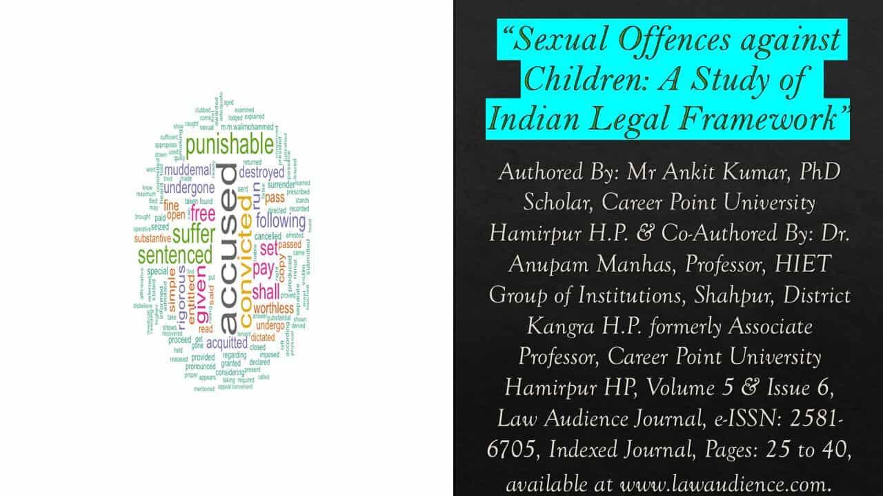 Sexual Offences against Children: A Study of Indian Legal Framework